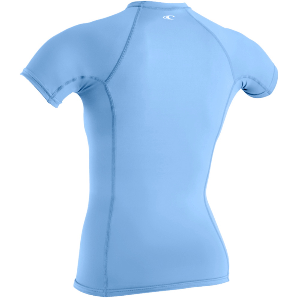 2026 O'Neill Womens Basic Skins Short Sleeve Rash Vest 5717 - Azurine